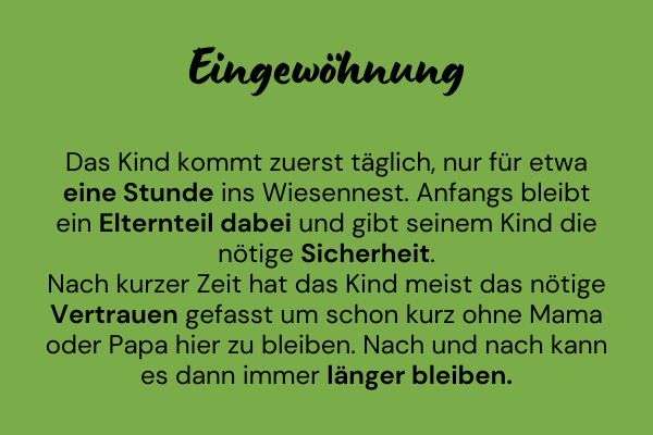 Eingewöhnung bei der Tagesmutter