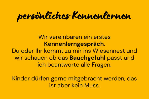 persönliches Kennenlernen mit der Tagesmutter